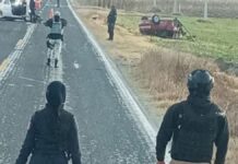 Se registra volcadura en la Amozoc-Nautla