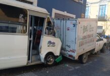 Se registra choque múltiple en Centro Histórico