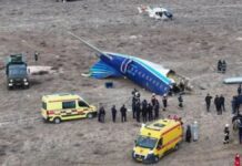Misil ruso habría derribado al avión estrellado en Kazajistán