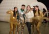 Ceci Arellano y menores de Casa de la Niñez Poblana disfrutan del Festival Navideño