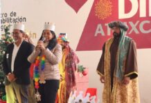 Ariadna Ayala y Reyes Magos entregan juguetes a niños del CRI