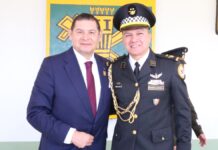 Armenta asiste a toma de protesta de coordinador estatal de la GN