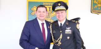 Armenta asiste a toma de protesta de coordinador estatal de la GN