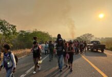Llega a Oaxaca primer caravana migrante de la era Trump