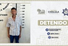 Detienen a hombre por presunto robo de iPhone en San Pedro Cholula