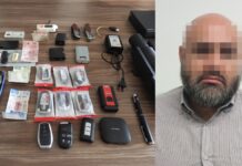 Detienen a hombre con lanzagranadas y droga en Puebla