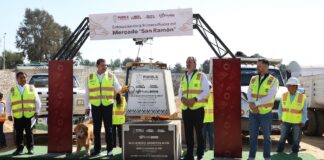 Armenta y Chedraui ponen primera piedra del mercado de San Ramón