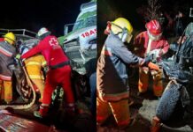 Mueren prensados padre e hijo en carretera a Calpan