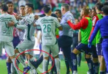 Suspenden a DT de Chivas por lanzar patada a James Rodríguez