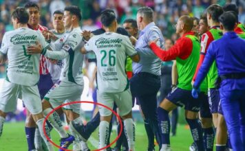 Suspenden a DT de Chivas por lanzar patada a James Rodríguez
