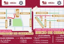 Anuncian cierres viales en San Pedro Cholula por obras