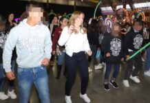 Convive Ceci Arellano con jóvenes de Casa del Adolescente en el Festival Navideño