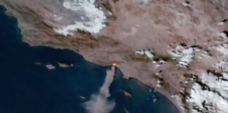 Captan desde el espacio los incendios en Los Ángeles