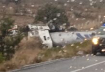 Chocan dos tráileres en la Amozoc-Perote; hay un muerto