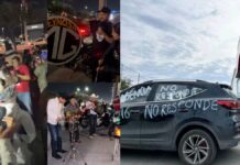 Mujer protesta contra agencia en Reynosa; termina en fiesta masiva