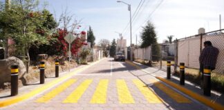 San Andrés Cholula avanza con la rehabilitación de la calle Revolución