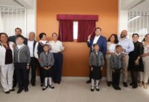 Armenta inaugura espacios educativos en escuela Aquiles Serdán