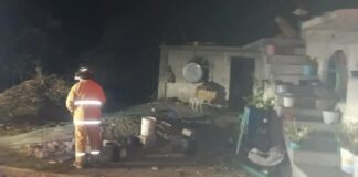Mujer resulta herida por explosión de tanque de gas en Aljojuca