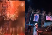Rinden homenaje a “El Mencho” con pirotecnia y banda en Michoacán