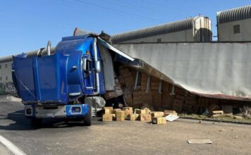 Tren arrolla caja de tráiler en Tlaxcala