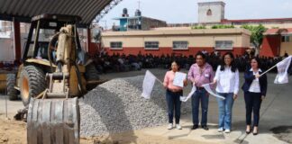 Ariadna Ayala inicia construcción de nuevo comedor escolar en Atlixco