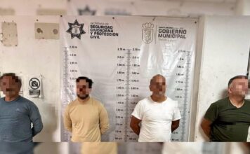 Cuautlancingo detiene a cuatro sujetos por portación de arma de fuego