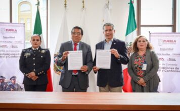 Policía Auxiliar firma convenio para evaluaciones de control y confianza