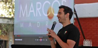 Reciben en Cuautlancingo a Marcos Madrid, deportista olímpico