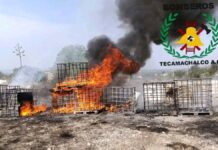 Se incendia corralón en Tecamachalco