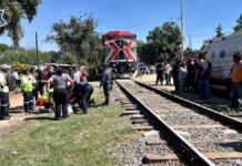 Tren le amputa la pierna a hombre en Coronango