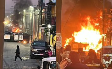 Incendian patrullas y vandalizan presidencia municipal en Acatzingo