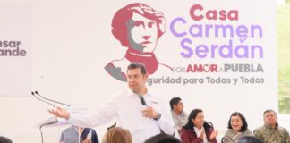 Armenta presenta las Casas Carmen Serdán en “Mañanera” de Sheinbaum