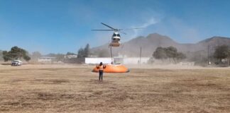 Continúan el combate a incendio forestal en la zona de Libres
