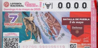 Develan billete de Lotería Conmemorativo a la Batalla de Puebla