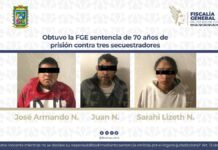 Dan 70 años de prisión a tres secuestradores en Puebla