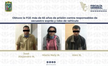 Dan más de 65 años de prisión a tres por secuestro exprés y robo de vehículo