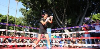 “La Bonita” Sánchez realiza entrenamiento en el Zócalo