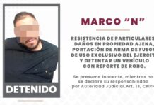 Detienen a hombre que intentó evadir retén y chocó contra barda en Puebla