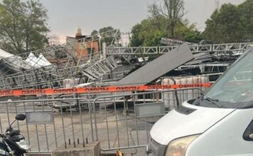 Cae estructura en explanada de alcaldía Gustavo A. Madero; hay 7 heridos