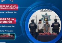 Detienen a ladrones de cableado eléctrico en Atlixco