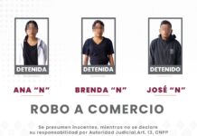 Detiene la SSC a tres personas por robo a comercio
