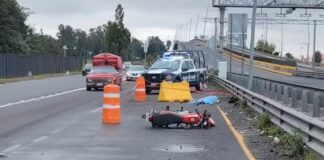 Motociclista muere tras accidente en la México-Puebla