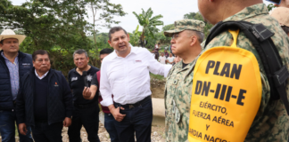 Armenta supervisa daños en Francisco Z. Mena tras lluvias