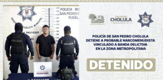 Detienen a presunto narcomenudista en San Pedro Cholula