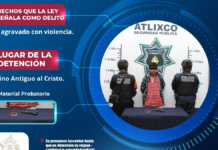 Detienen a presunto asaltante armado en Atlixco