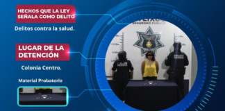 Detienen a mujer por posesión de sustancias ilícitas en Atlixco