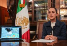 Sheinbaum pide resguardarse en albergues ante impacto del huracán Erick