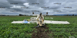 Desplome de avioneta deja dos heridos en Huejotzingo