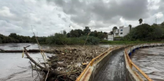 Puente de San Juan Bosco en peligro por crecida del río Atoyac