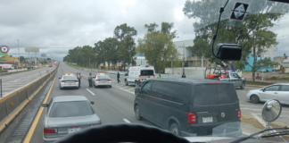 Tráfico intenso en México-Puebla por trabajos de mantenimiento